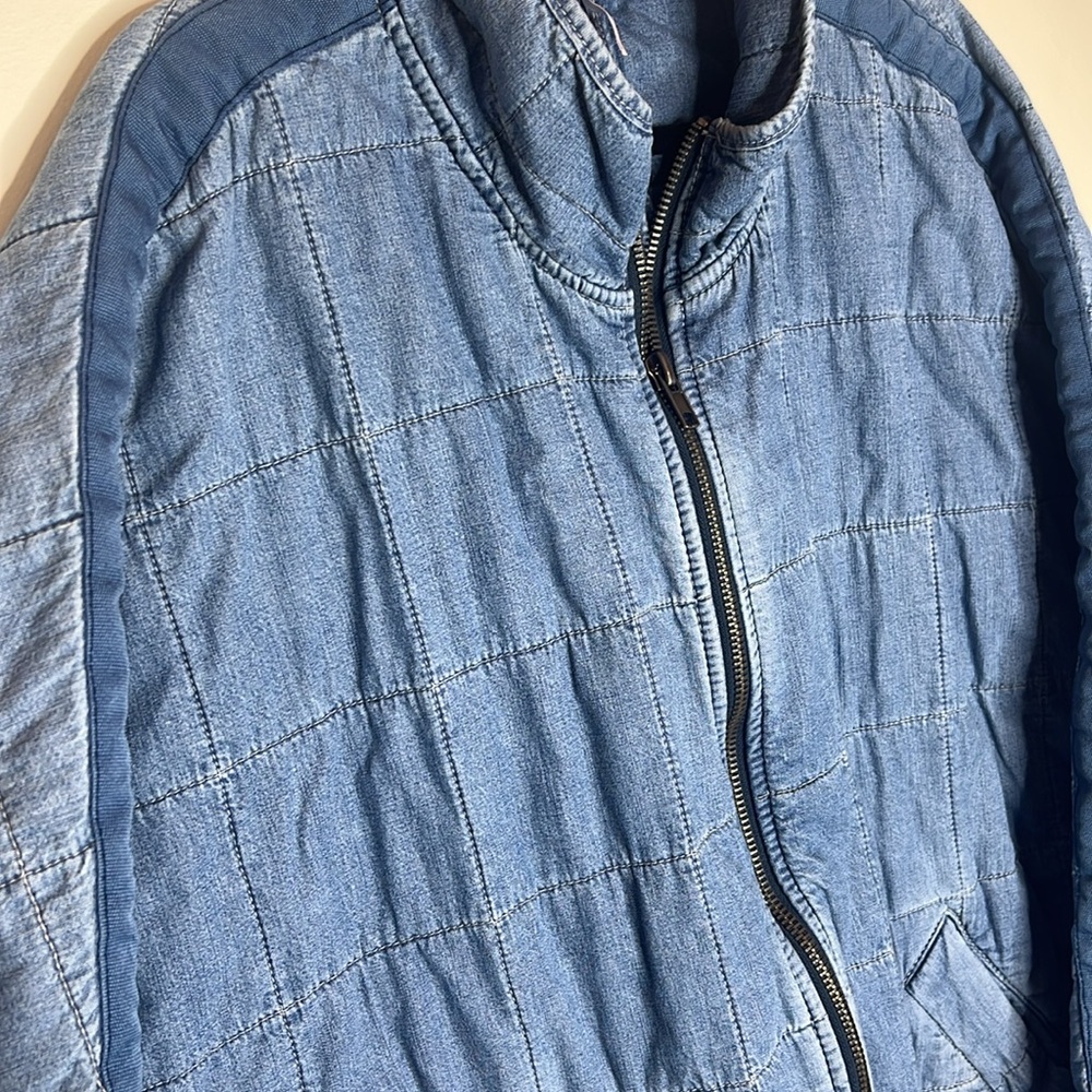 Free People Dolman Quilted Knit Jacket, Cali Indigo xL - Picture 6 of 13